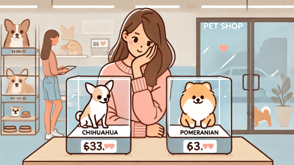 チワワとポメラニアンの価格の違い